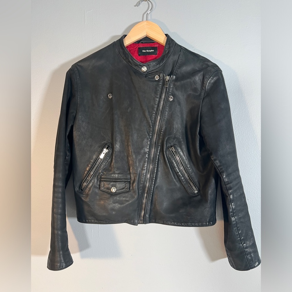 The Kooples black leather jacket